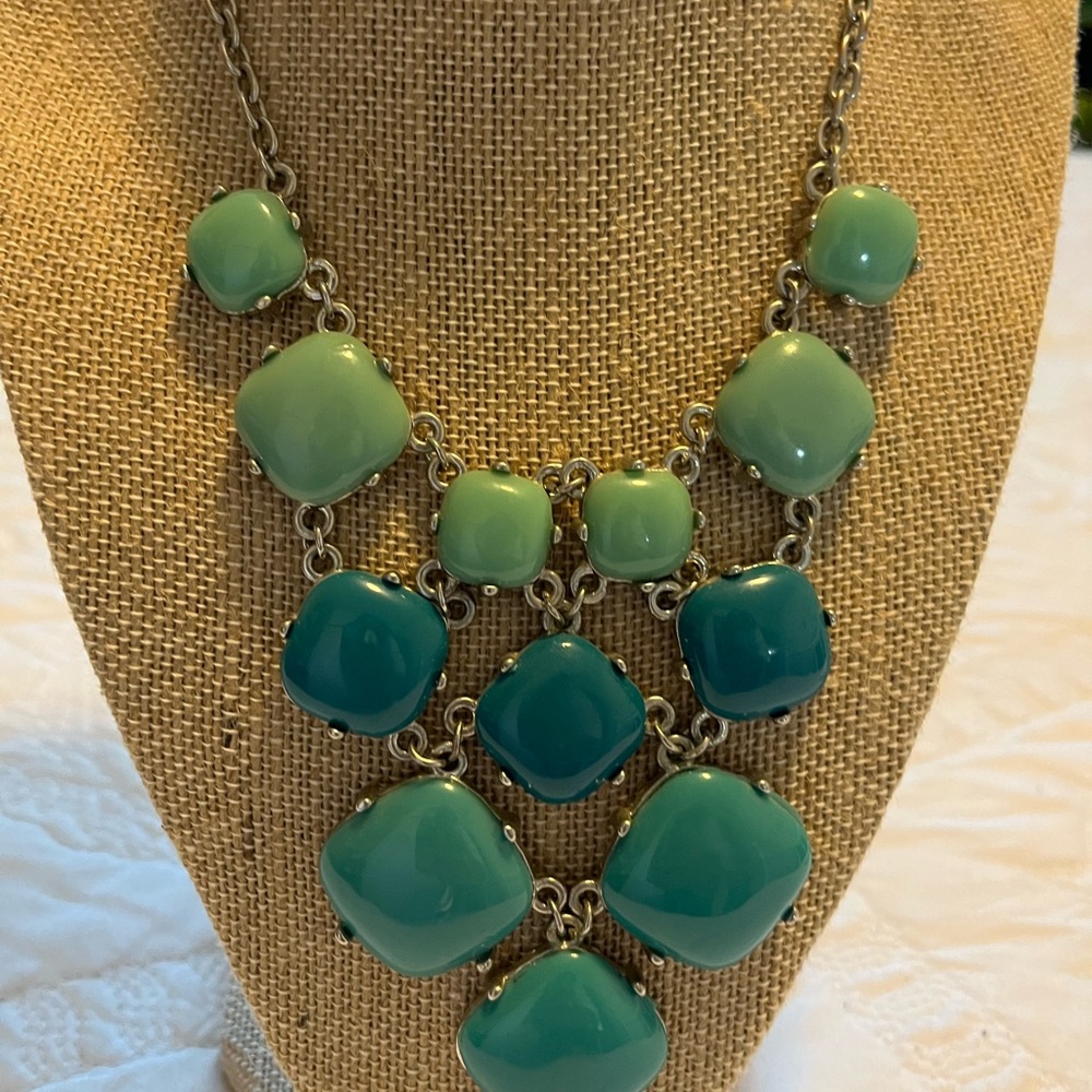 Aqua statement necklace